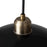 Nova California Luna Bella 1 Light 14" Pendant, Black/Gold/Gold