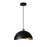 Nova California Luna Bella 1 Light 14" Pendant, Black/Gold/Gold