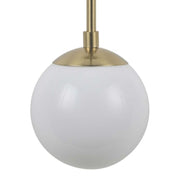 Nova California Duo 22in 2-Light Wall Sconce | Contemporary Brushed Brass and White Opal Glass | Bedroom & Hallway Accent | Model 3111604BB