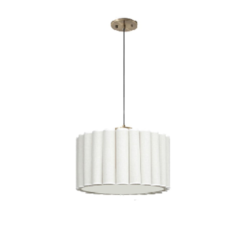 Nova of California Scalloped 1Lt Pendant, Brass/Walnut/White - 3111802WB