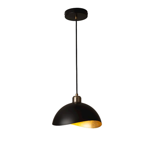 Nova California Luna Bella 1 Light 10" Pendant, Black/Gold/Gold - 3112018WB