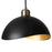 Nova California Luna Bella 1 Light 10" Pendant, Black/Gold/Gold