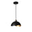 Nova California Luna Bella 1 Light 10" Pendant, Black/Gold/Gold