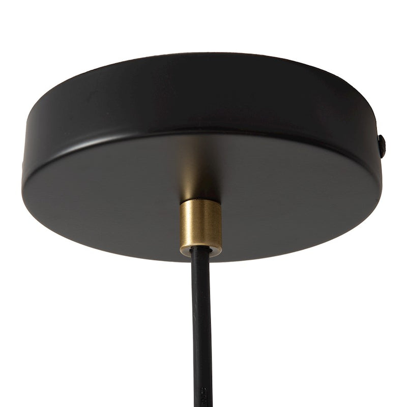Nova California Rancho Mirage 19in 1-Light Pendant | Mid-Century Modern Matte Black and Weathered Brass Steel | Kitchen Island & | Model 3210824MB