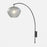 Nova of California Bloom 1 Light Arc Lamp, Black Nickel/White - 3410799BN