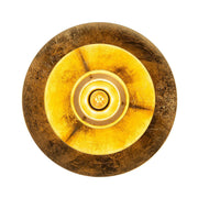 Nova California Rancho Mirage 12in 1-Light Flush Mount | Mid-Century Modern Weathered Brass and Matte Black Steel with Gold-Leaf | Model 3610824WB