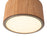 Nova California Tambo 1Lt Semi Flush Mount, Natural Ash Wood/Brass