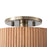 Nova California Tambo 1Lt Semi Flush Mount, Natural Ash Wood/Brass