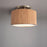 Nova California Tambo 1Lt Semi Flush Mount, Natural Ash Wood/Brass