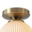 Nova California Petaluma Porcelain 1Lt 12" Semi Flush, Brass/White