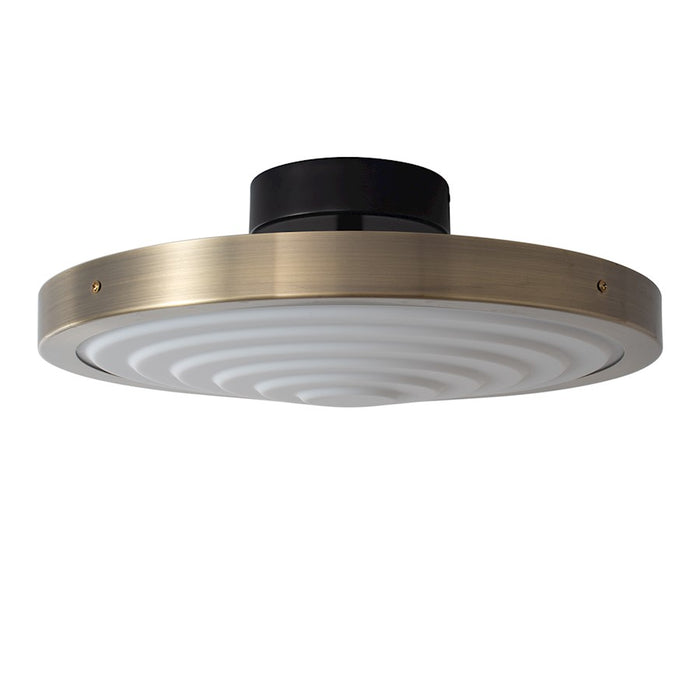 Nova California Redondo 1 Light Flush Mount, Black/Black/Gold/Leaf