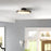 Nova California Redondo 1 Light Flush Mount, Black/Black/Gold/Leaf