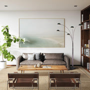 Nova California Mushroom 5-Light Arc Floor Lamp | Mid-Century Black Nickel and Black Marble Base | Living Room & Reading Nook | Model 4035