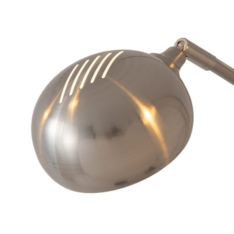 Nova California Mushroom 85in 5-Light Arc Floor Lamp | Mid-Century Satin Nickel Steel and Black Nickel Shades with Marble Base | Model 4035SN