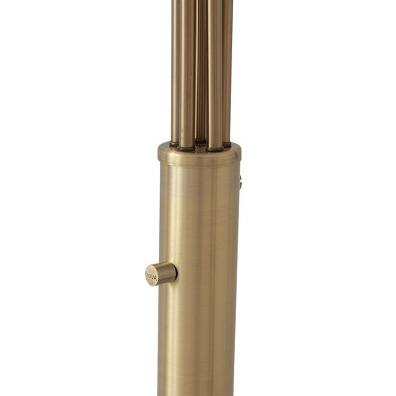 Nova California Mushroom 85in 5-Light Arc Floor Lamp | Contemporary Weathered Brass and Black Nickel Steel | Living Room & Reading | Model 4035WB
