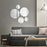 Nova California Marshmallow 33" Wall Art Mirror, Chrome/Amber Mica