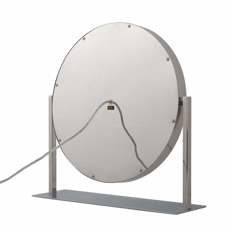 Nova California Marilyn 20in Table Top Vanity Mirror | Glam Chrome and Crystal Steel | Dressing Table & Bedroom Vanity | Model 4111270CH