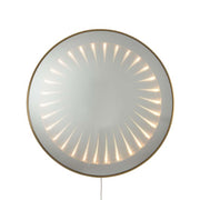 Nova California Carnival 36in Round LED Infinity Wall Mirror | Brushed Brass Steel Frame | Entryway & Living Room Accent | Model 4111717BB
