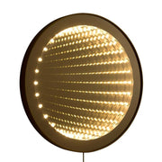 Nova California Carnival 36in Round LED Infinity Wall Mirror | Brushed Brass Steel Frame | Entryway & Living Room Accent | Model 4111717BB