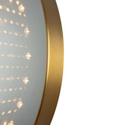Nova California Carnival 36in Round LED Infinity Wall Mirror | Brushed Brass Steel Frame | Entryway & Living Room Accent | Model 4111717BB