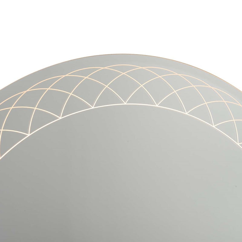 Nova California Interlace 28in Round LED Mirror | Chrome Glass Frame | Entryway & Powder Room Accent | 28 x 28 x 28 in | Model 4111727