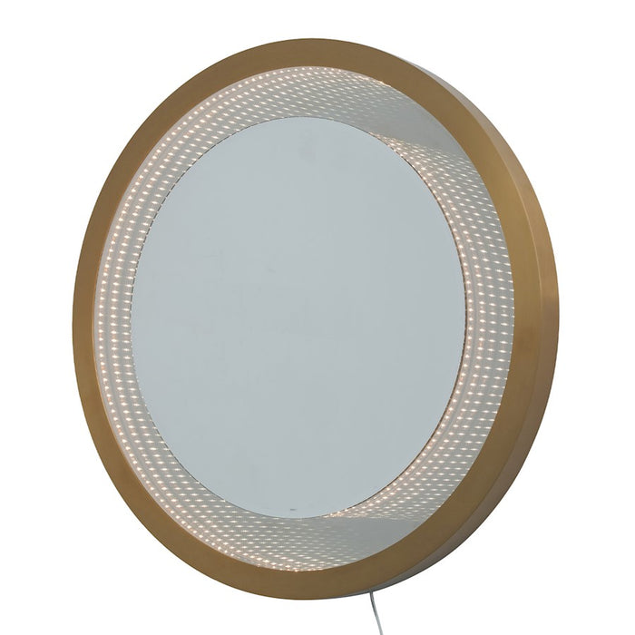 Nova California Starfall Vanishing Infinity LED Mirror, Brass
