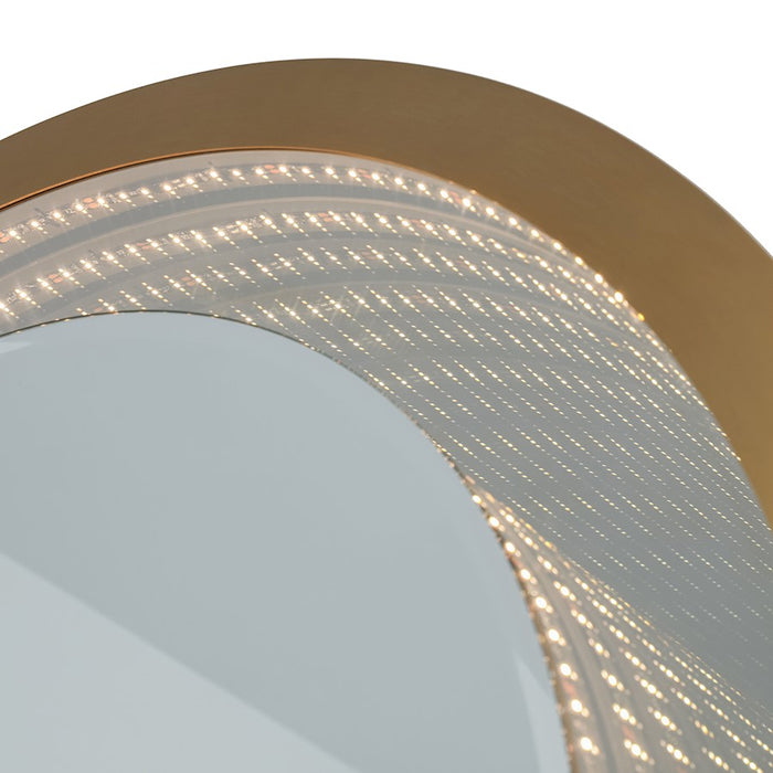 Nova California Starfall Vanishing Infinity LED Mirror, Brass