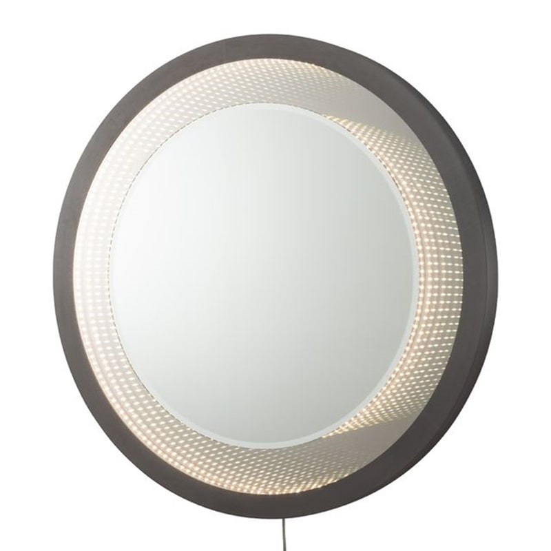 Nova California Starfall 39in Round LED Mirror | Mid-Century Gunmetal Glass | Living Room & Entryway Accent | 39 x 39 x 2 in | Model 4111810GM