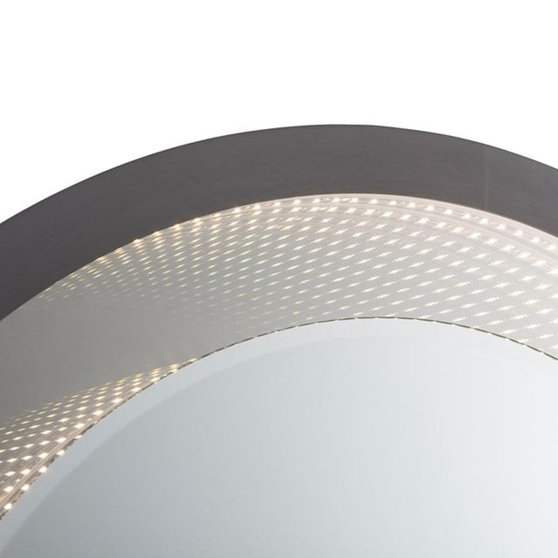 Nova California Starfall 39in Round LED Mirror | Mid-Century Gunmetal Glass | Living Room & Entryway Accent | 39 x 39 x 2 in | Model 4111810GM