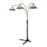 Nova California Mica 3Lt 86" Arc Floor Lamp, Charcoal Gray/Silver