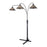 Nova California Mica 3Lt 86" Arc Floor Lamp, Charcoal Gray/Silver
