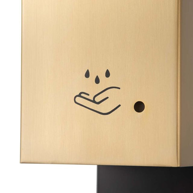 Nova California Luxe 54in Touchless Hand Sanitizer Dispenser | Contemporary Brushed Brass Steel | Entryway & Lobby | 25,000 Uses | Model 7020545BB