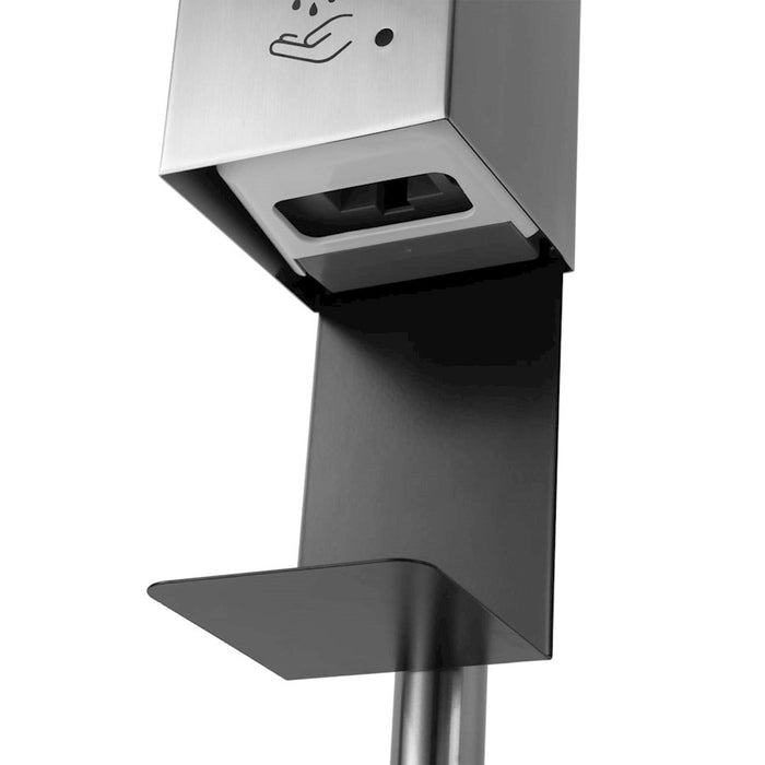 Nova California Luxe Floor 54" Hand Sanitizer Dispenser, Nickel