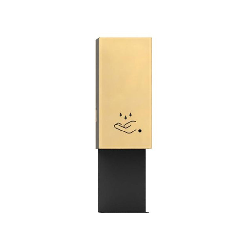 Nova California Luxe 19in Wall Mounted Touchless Hand Sanitizer Dispenser | Contemporary Steel Brushed Brass | Commercial Entryway | Model 7030573BB