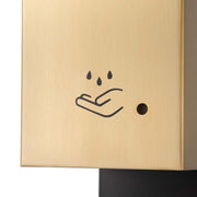 Nova California Luxe 19in Wall Mounted Touchless Hand Sanitizer Dispenser | Contemporary Steel Brushed Brass | Commercial Entryway | Model 7030573BB