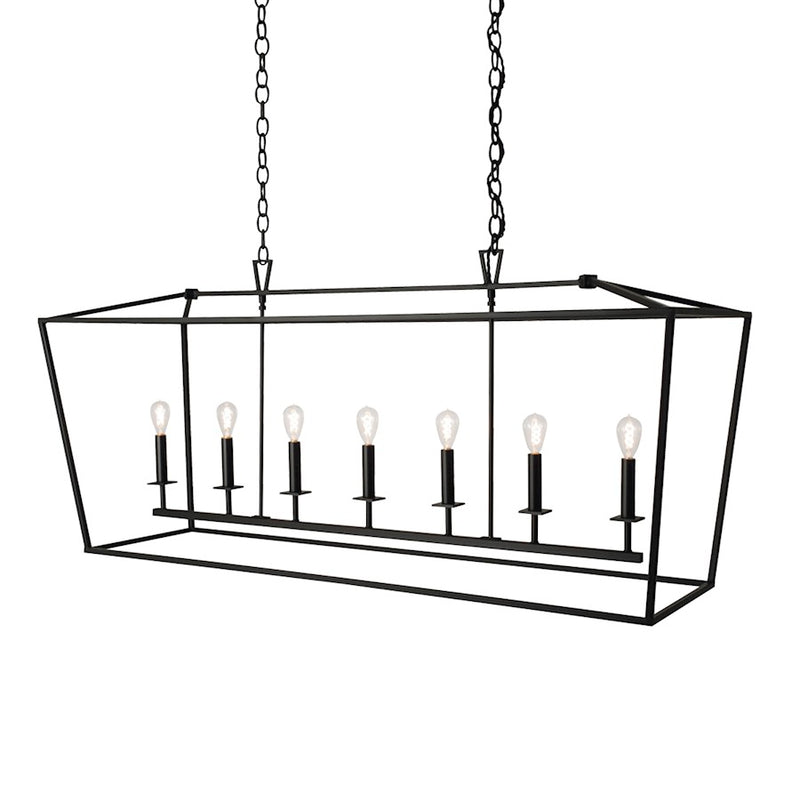 Norwell Lighting 7 Light Linear Cage Pendant