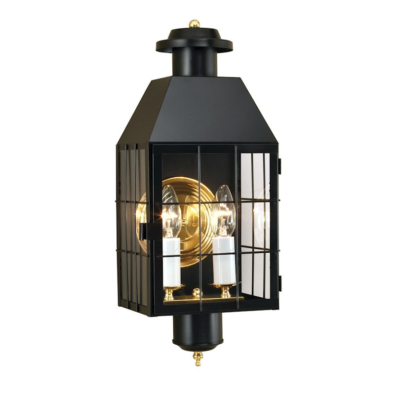 Norwell Lighting American Heritage 2 Light Sconce, Black