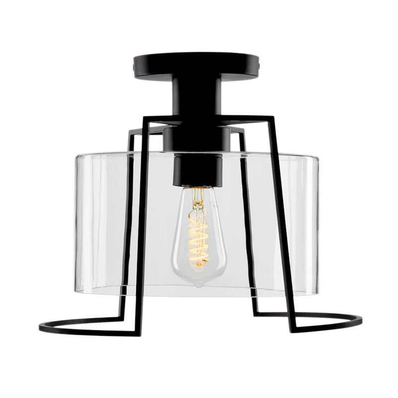 Norwell Lighting Cere Indoor/Outdoor 1 Light Semi Flush, Black