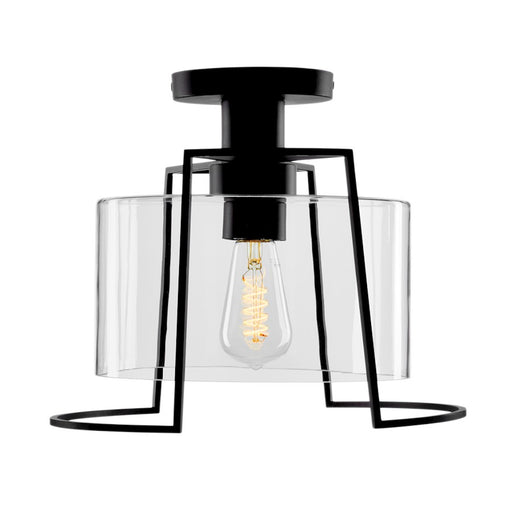Norwell Lighting Cere Indoor/Outdoor 1 Light Semi Flush, Black