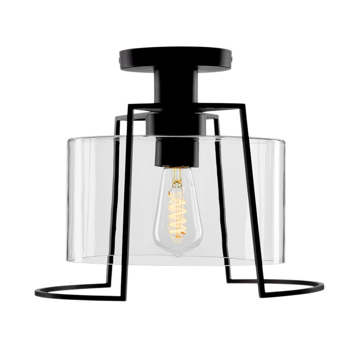 Norwell Lighting Cere Indoor/Outdoor 1 Light Semi Flush, Black