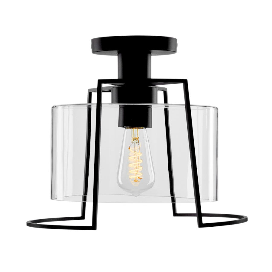 Norwell Lighting Cere Indoor/Outdoor 1 Light Semi Flush, Black