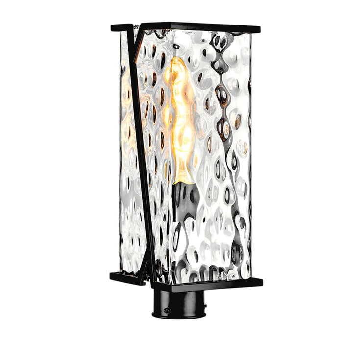 Norwell Lighting Waterfall 1 Light Post, Matte Black