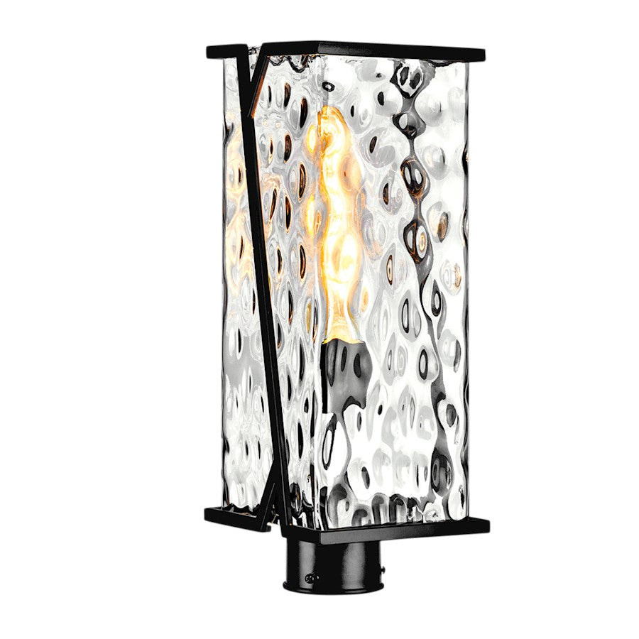 Norwell Lighting Waterfall 1 Light Post, Matte Black