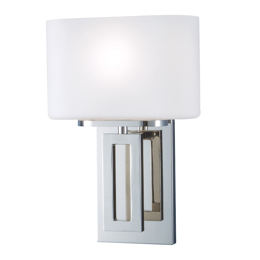 Norwell Lighting Hamilton 1 Light Sconce, Polish Nickel