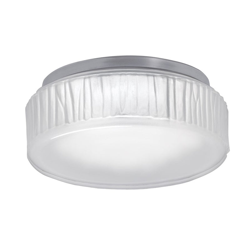 Norwell Lighting Bark Flush Light, Polished Nickel