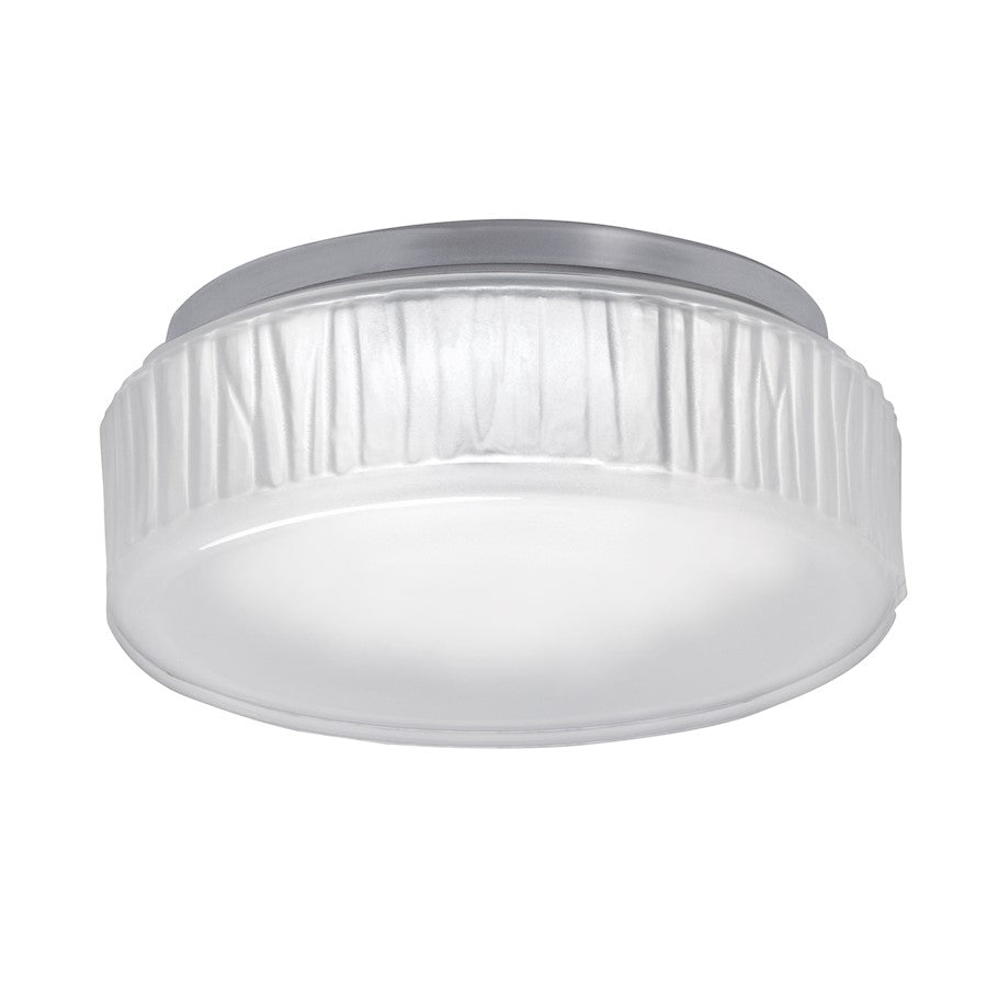 Norwell Lighting Bark Flush Light, Polished Nickel