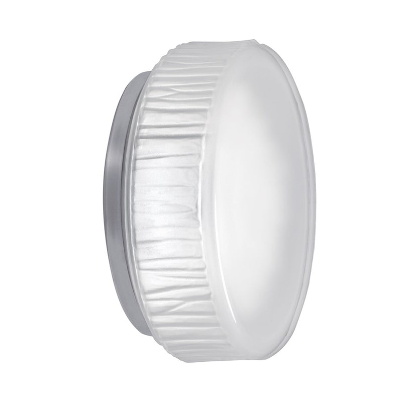 Norwell Lighting Bark Flush Light, Polished Nickel