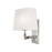 Norwell Lighting Grace 1 Light Sconce, Brush Nickel/White