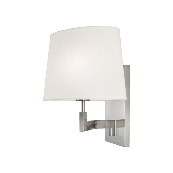 Norwell Lighting Grace 1 Light Sconce, Brush Nickel/White