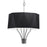Norwell Lighting Diamond 4 Light Chandelier, Polished Nickel/Black